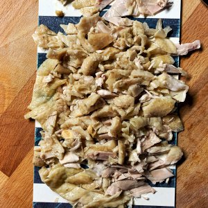 Hühnerhaut gehackt