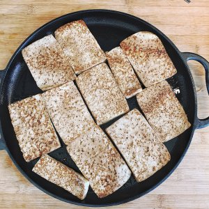 Tofu, nach 25 Min. backen