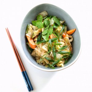 pfannegerührtes Gemüse n. Thai-Art